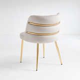 Tanya Eetkamerstoelen Taupe/Beige Goudkleur