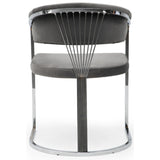Ariana Eetakamerstoelen Velours Grijs Zilverkleur