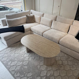 Salontafel PERLA 130 cm Keramiek Travertine Kleur