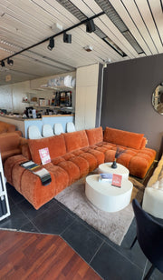 OUTLETDEALS // Hoeksalon Lisa - Hoek Rechts - Oranje kleur