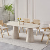 Eettafel Iconic - Ovaal - Volledig Travertinlook