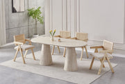Eettafel Iconic - Ovaal - Volledig Travertinlook