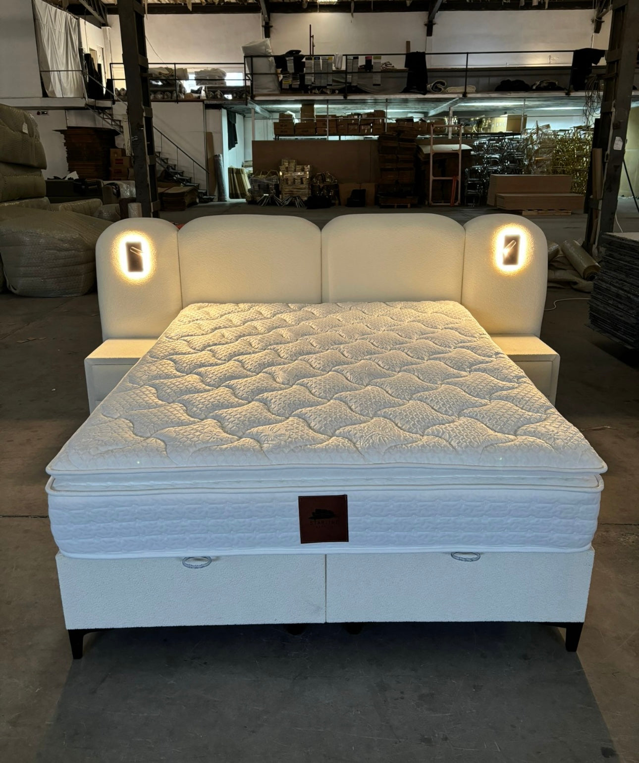 Bed Valerio - Stijlvol Rond Design met Ledverlichting