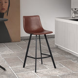 Counterstoel 'Ozan' PU Bruin