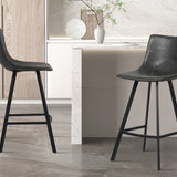 Counterstoel 'Ozan' PU Zwart