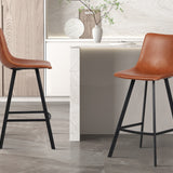 Counterstoel 'Ozan' PU Cognac