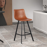 Counterstoel 'Ozan' PU Cognac