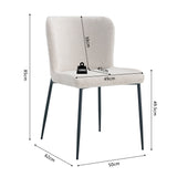 Stoel 'Lisa' Stof Fabb Raven 24 Beige