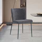 Stoel 'Lisa' Stof Fabb Raven 13 Donkergrijs