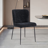 Stoel 'Lisa' Bouclé Donkergrijs