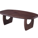 Salontafel NAPOLI 130 cm Deens Ovaal Mango hout Donkerbruin