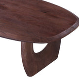 Salontafel NAPOLI 130 cm Deens Ovaal Mango hout Donkerbruin