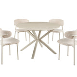 Eettafel NUA 120 cm Rond Baroque Beige