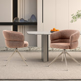 Eetkamerstoel Léonie Draaibaar Roestkleur - Poot Beige