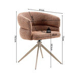 Eetkamerstoel Léonie Draaibaar Roestkleur - Poot Beige