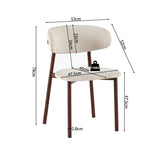 Eetkamerstoel ZORA | Walnoot Beige