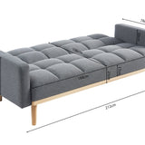 Slaapbank 'Adana' Stof Davis Neve 97 Grijs