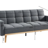 Slaapbank 'Adana' Stof Davis Neve 97 Grijs