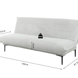 Slaapbank 'Alisa' Corduroy Lichtgrijs