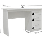Bureau 'Mateo' 3 lades Wit