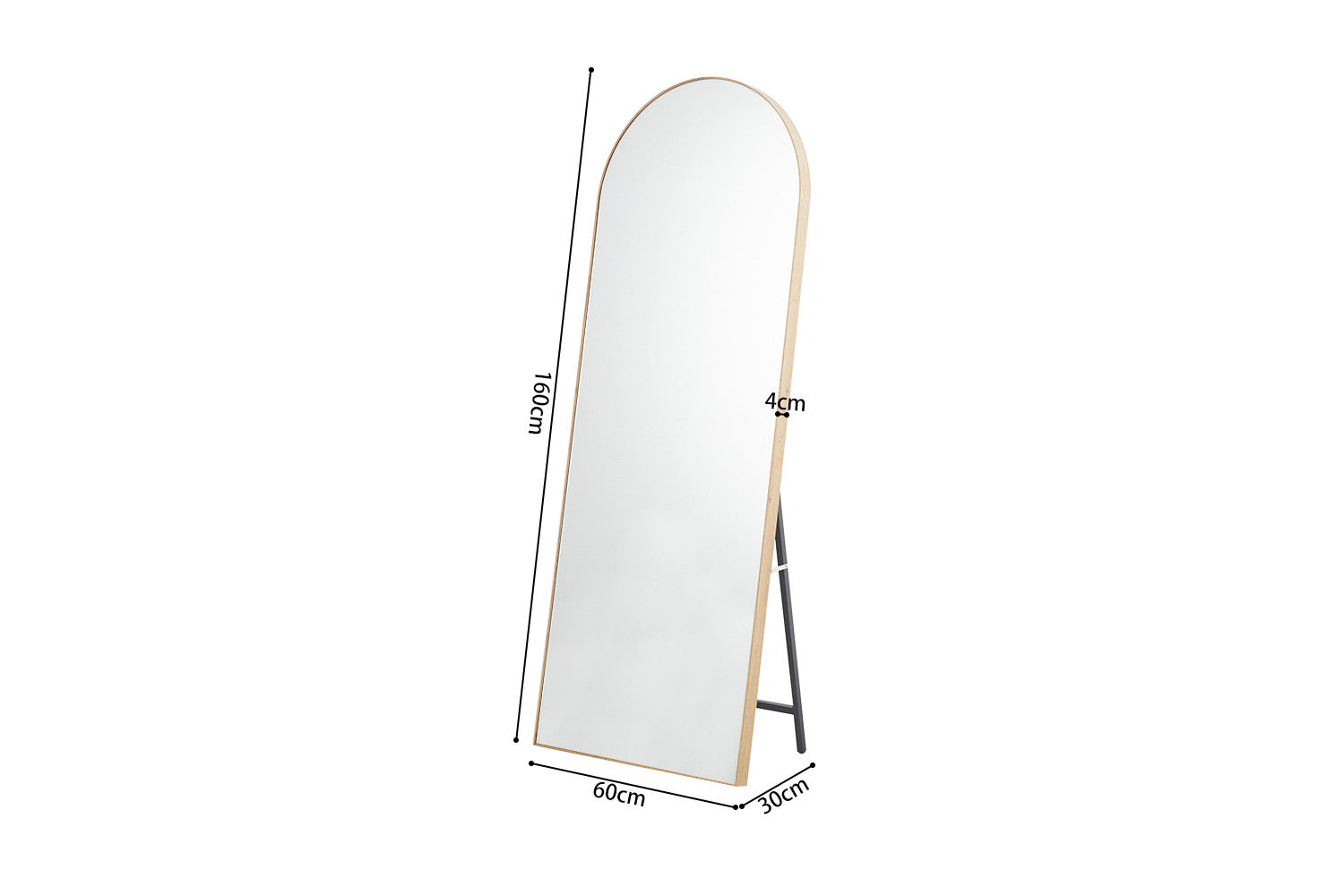 Spiegel 'Rosalie' 160x60 Oude eik