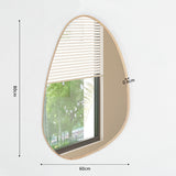 Spiegel 'Roza' 80x60 Oude eik