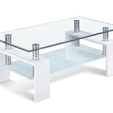 Salontafel 'Alana' Hoogglans wit