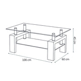 Salontafel 'Alana' Hoogglans wit