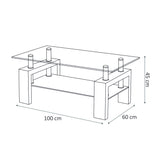 Salontafel 'Alana' Hoogglans wit