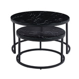 Salontafel 'Boston' Decor Glas Marmer Zwart