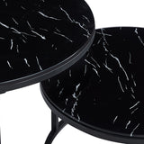 Salontafel 'Boston' Decor Glas Marmer Zwart