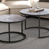 Salontafel 'Boston' Decor Glas Steen Grijs