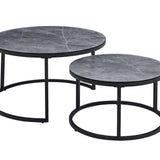 Salontafel 'Boston' Decor Glas Steen Grijs