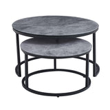 Salontafel 'Boston' Decor Glas Steen Grijs