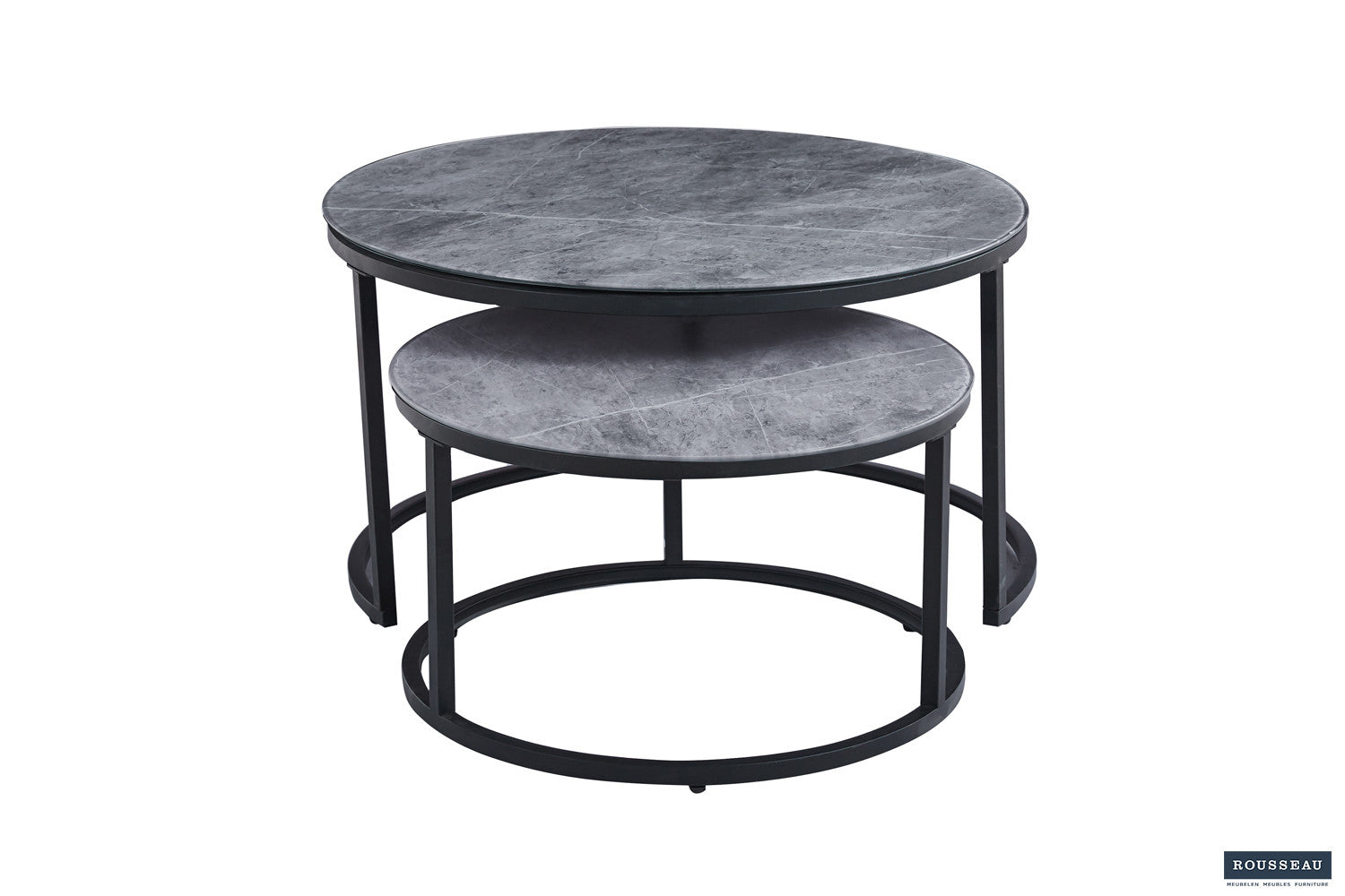 Salontafel 'Boston' Decor Glas Steen Grijs
