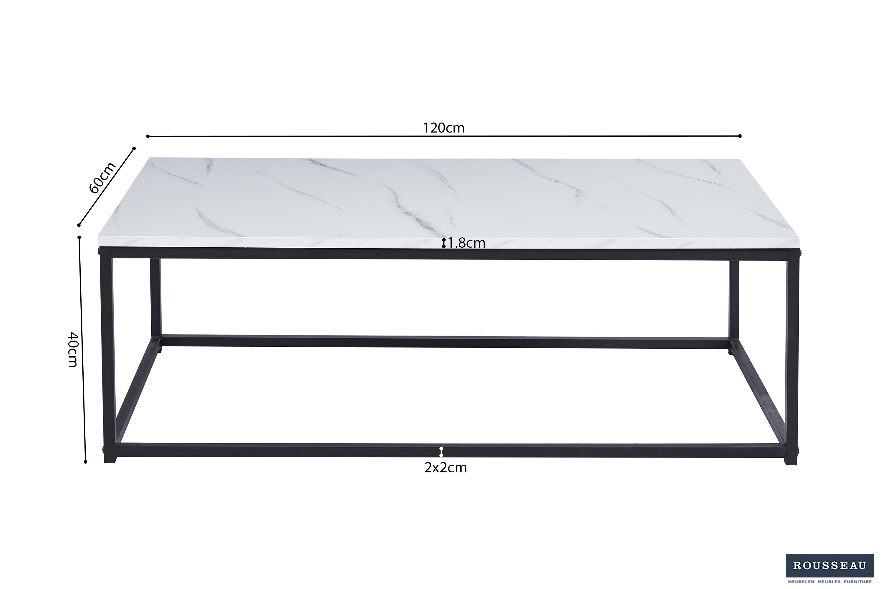 Salontafel 'Dallas' Decor Marmer Wit