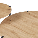 Set van 2 Salontafels 'Pola' Decor Oude eik