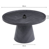 Salontafel 'Manus' 80 cm Decor Donkergrijs