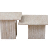 Set van 2 Salontafels 'Bobby' Decor travertin Beige