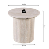 Salontafel 'Lagos' 50 cm Rond Decor Travertin Beige
