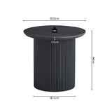 Salontafel 'Lagos' 50 cm Rond Decor Donkerbruin