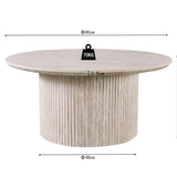Salontafel 'Lagos' 80 cm Rond Decor Travertin Beige