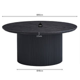 Salontafel 'Lagos' 80 cm Rond Decor Donkerbruin