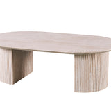 Salontafel 'Lagos' 120 cm Ovaal Decor Travertin Beige