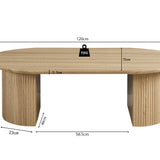 Salontafel 'Lagos' 120 cm Decor Eik Naturel