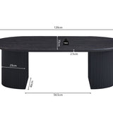 Salontafel 'Lagos' 120 cm Ovaal Decor Donkerbruin