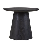 Bijzetttafel 'Miklos' 60 cm Rond Decor Donkerbruin