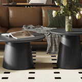 Salontafel 'Miklos' 80 cm Rond Decor Donkerbruin