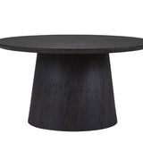 Salontafel 'Miklos' 80 cm Rond Decor Donkerbruin