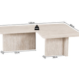 Salontafel 'Arallo' Decor Travertin Beige